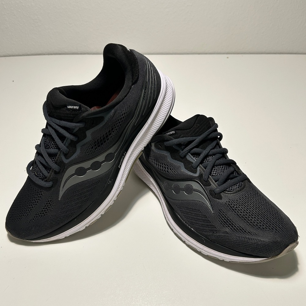 Saucony Ride 14 Mens Running Shoes Black Charcoal S20650-45 Size 11